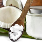 Coconut Oil on Wooden Spoon